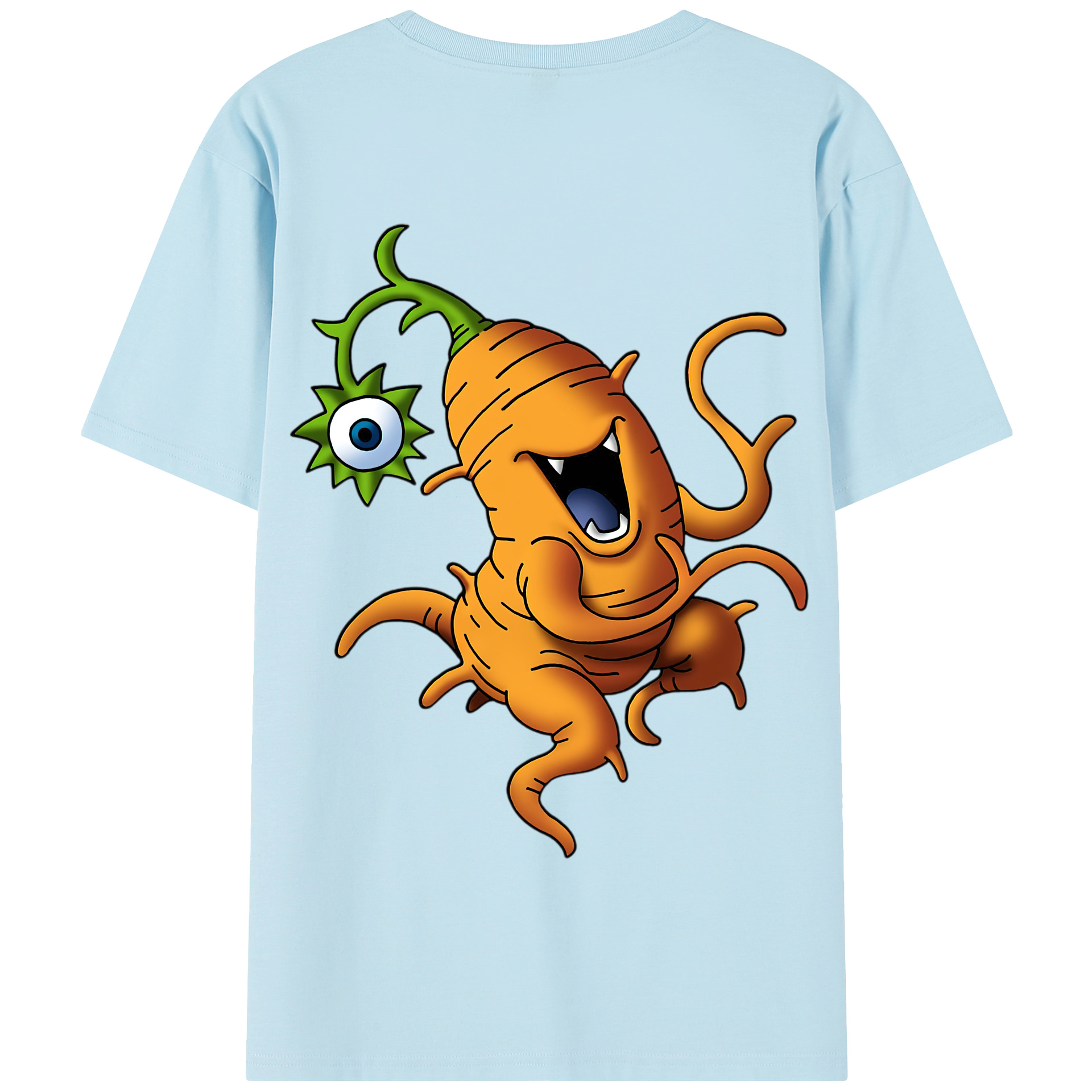 （画像用） ドラゴンクエスト Doragon Kuesuto Dragon Quest 綿100％半袖Tシャツ（背面プリント）